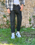 JEANS CARROT BOMBASTIC NERO SDL OUTFIT