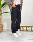 JEANS BAGGY BOMBASTIC NERO SDL OUTFIT