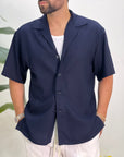 CAMICIA MEZZA MANICA MISTO LINO SDL