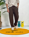PANTALACCIO FONDO AMPIO IN LINO 383 SDL