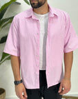CAMICIA MEZZA MANICA RIGATA