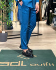 ABITO ADDAMS GESSATO BLU