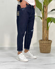 JEANS CARROT FIT LAVAGGIO ZERO CON ROTTURE SDL OUTFIT