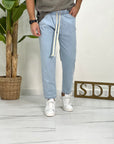 JEANS CON ELASTICO IN VITA 590