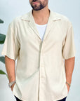 CAMICIA MEZZA MANICA MISTO LINO SDL