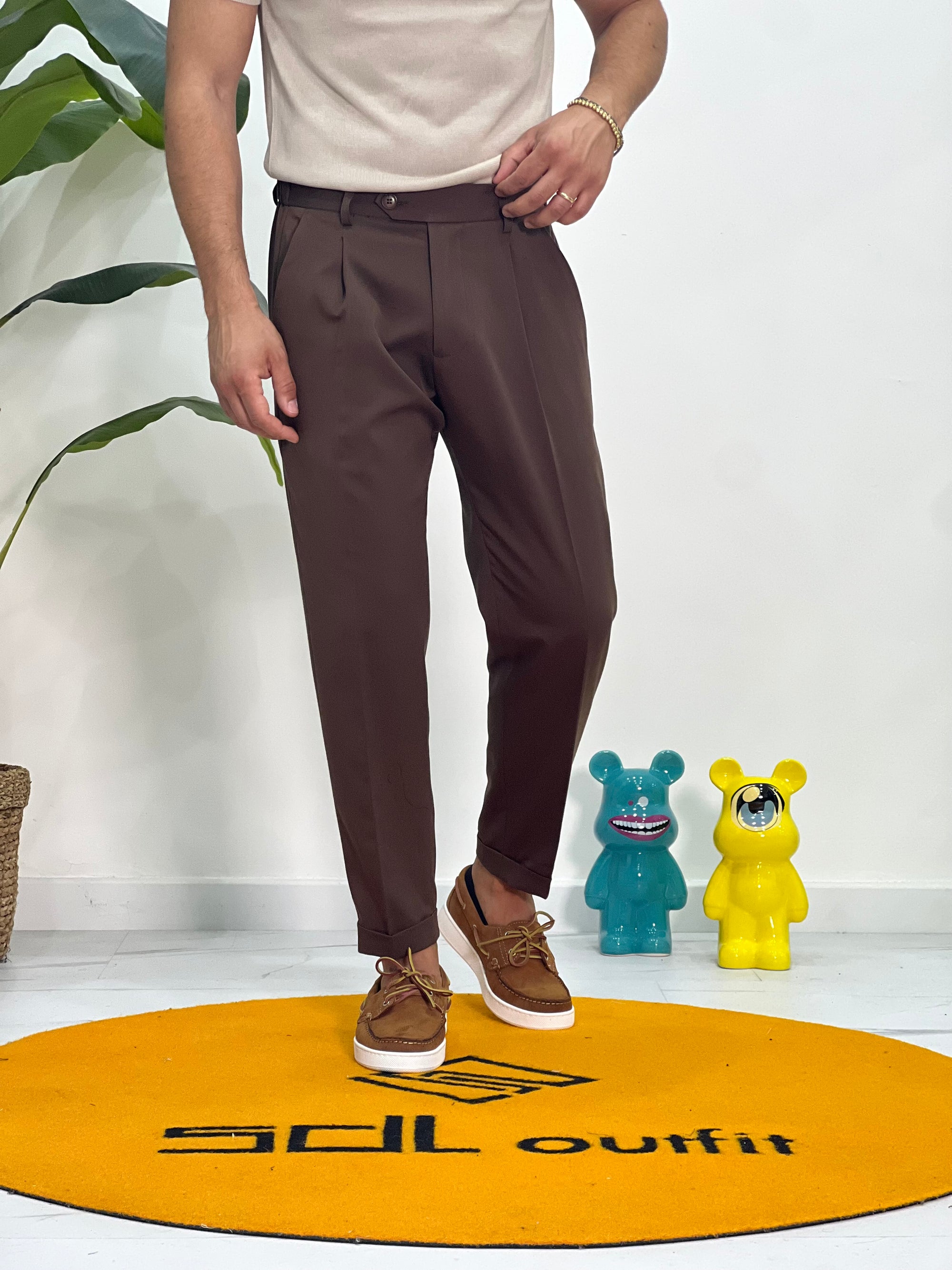 PANTALONE SORRENTO CON MEZZA MOLLA SDL