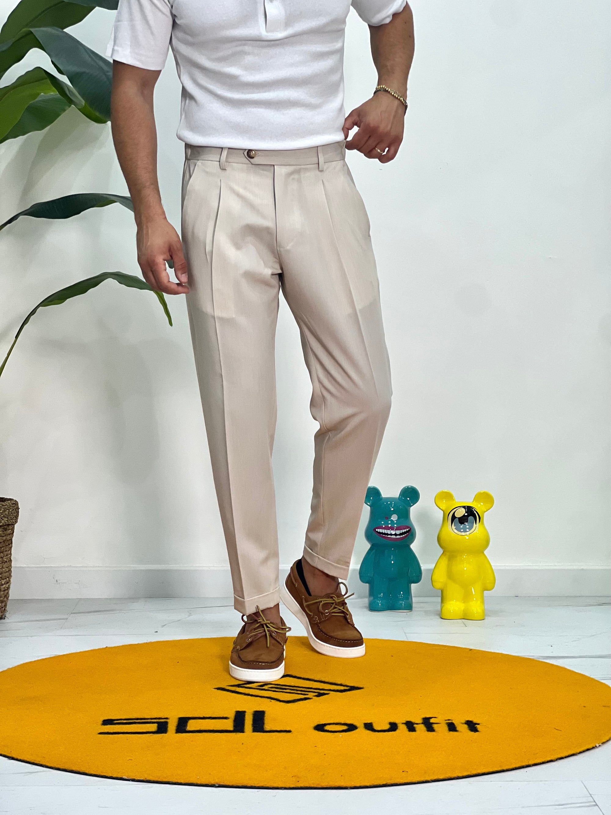 PANTALONE SORRENTO CON MEZZA MOLLA SDL