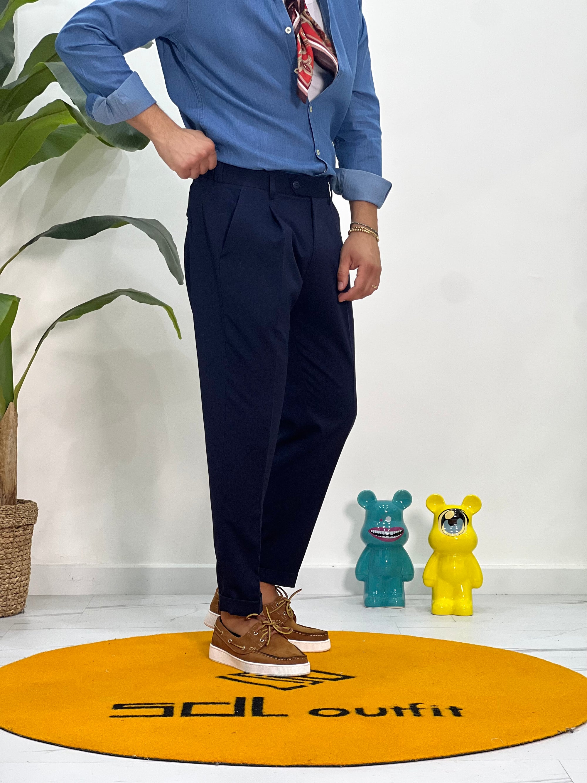 PANTALONE SORRENTO CON MEZZA MOLLA SDL