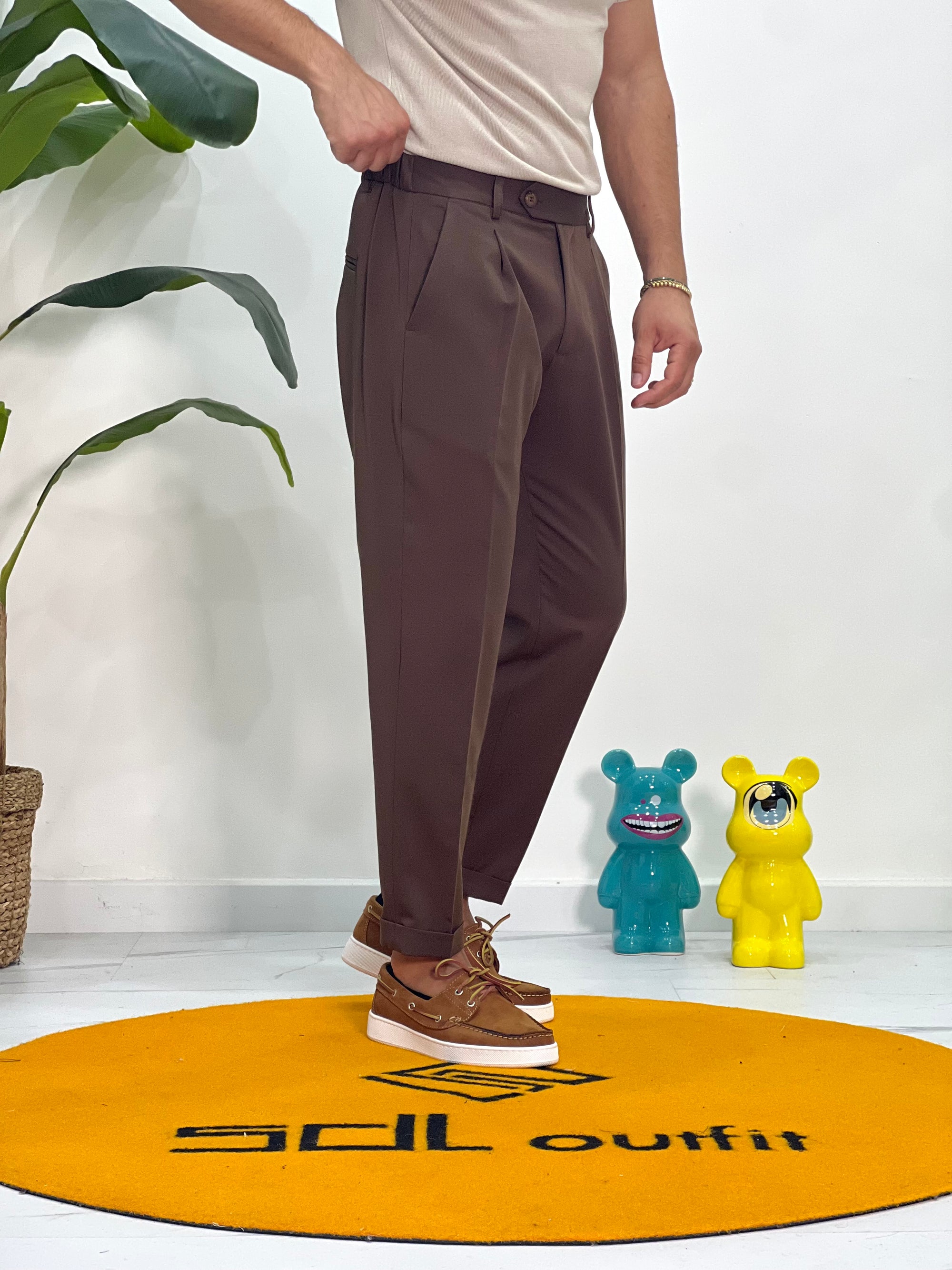 PANTALONE SORRENTO CON MEZZA MOLLA SDL
