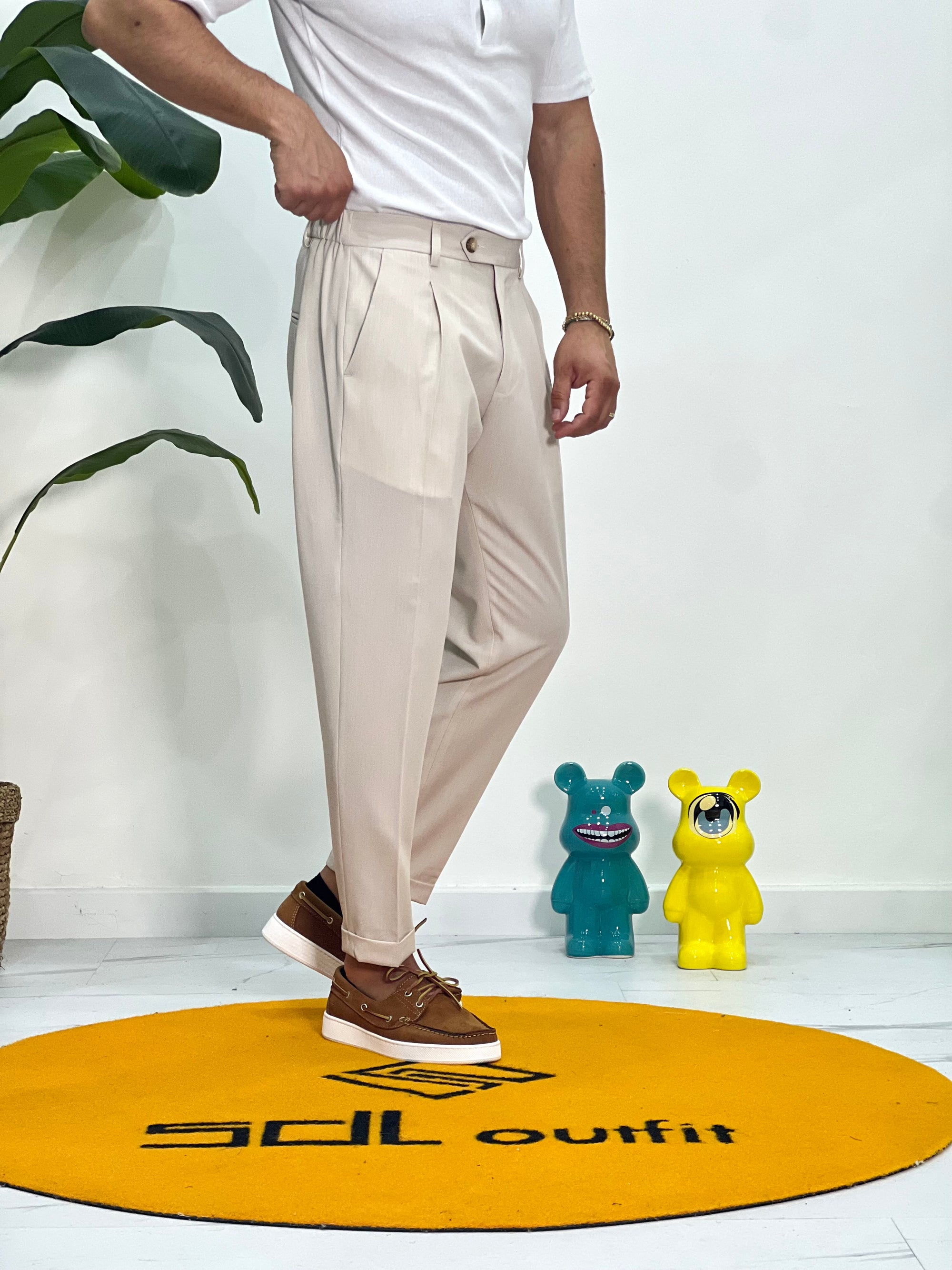PANTALONE SORRENTO CON MEZZA MOLLA SDL