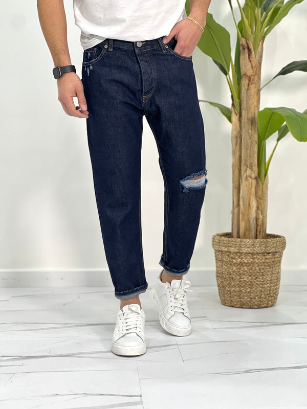 JEANS CARROT FIT LAVAGGIO ZERO CON ROTTURE  SDL OUTFIT