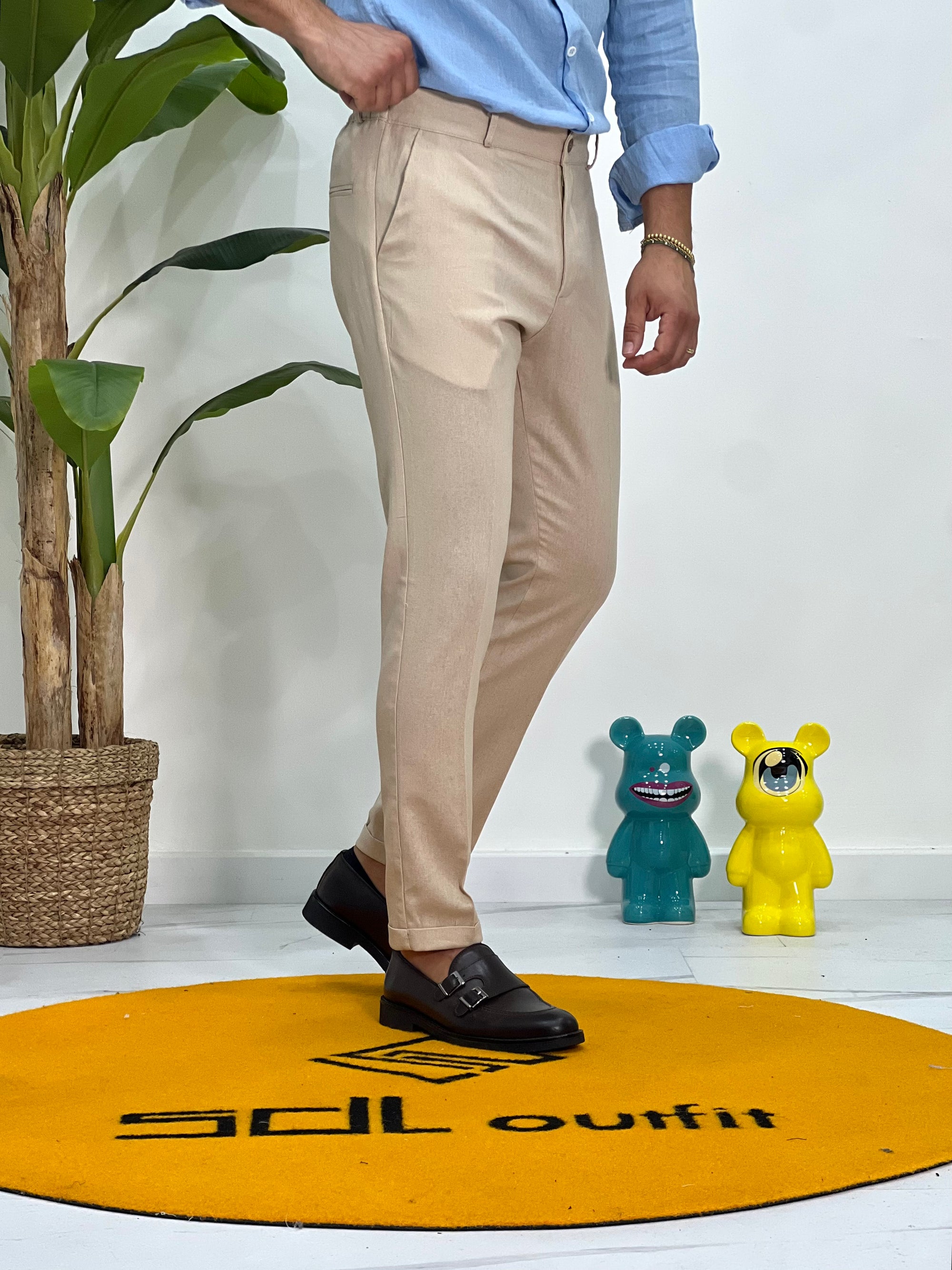 PANTALONE CAPRI IN LINO SDL