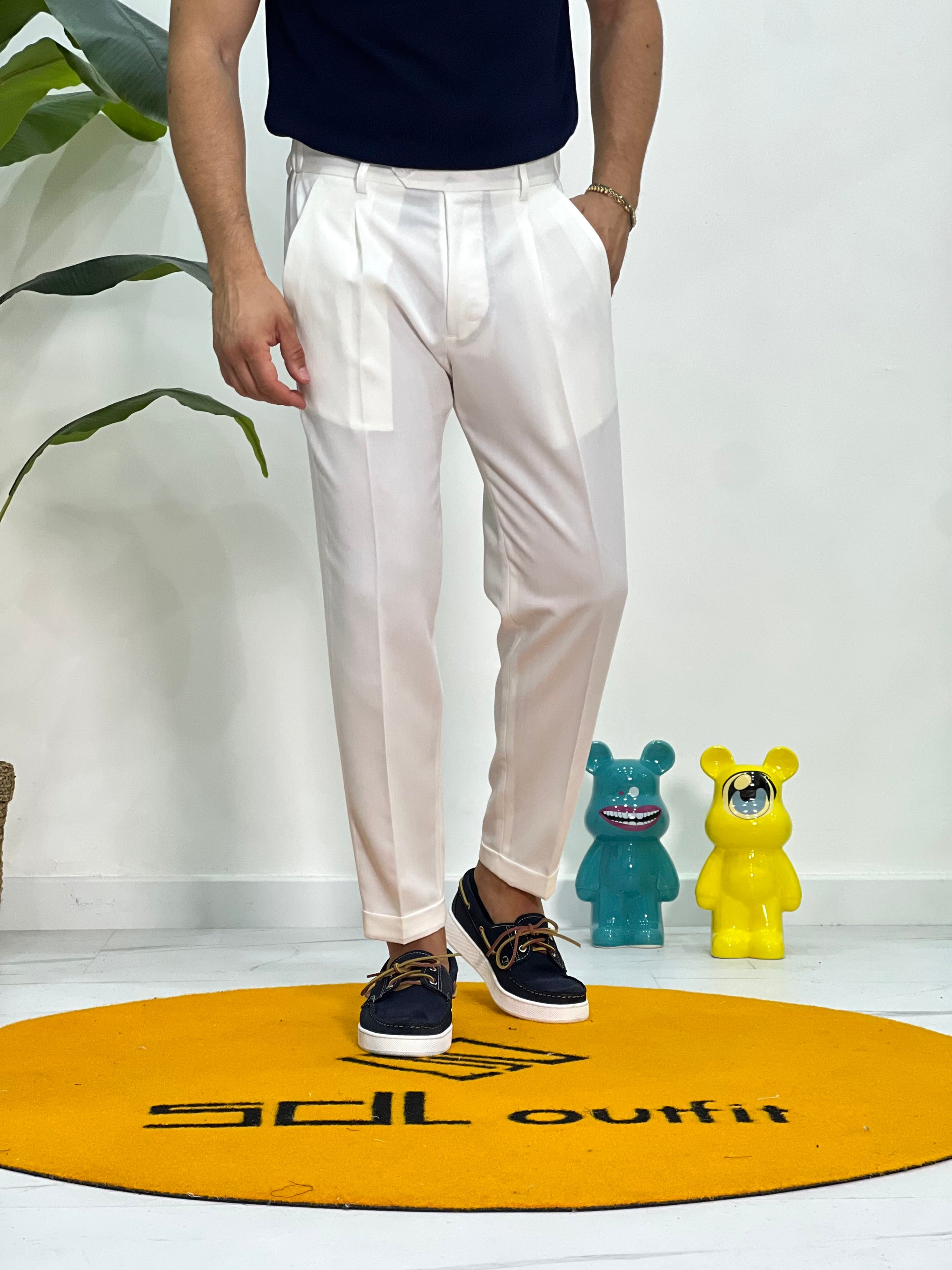 PANTALONE SORRENTO CON MEZZA MOLLA SDL
