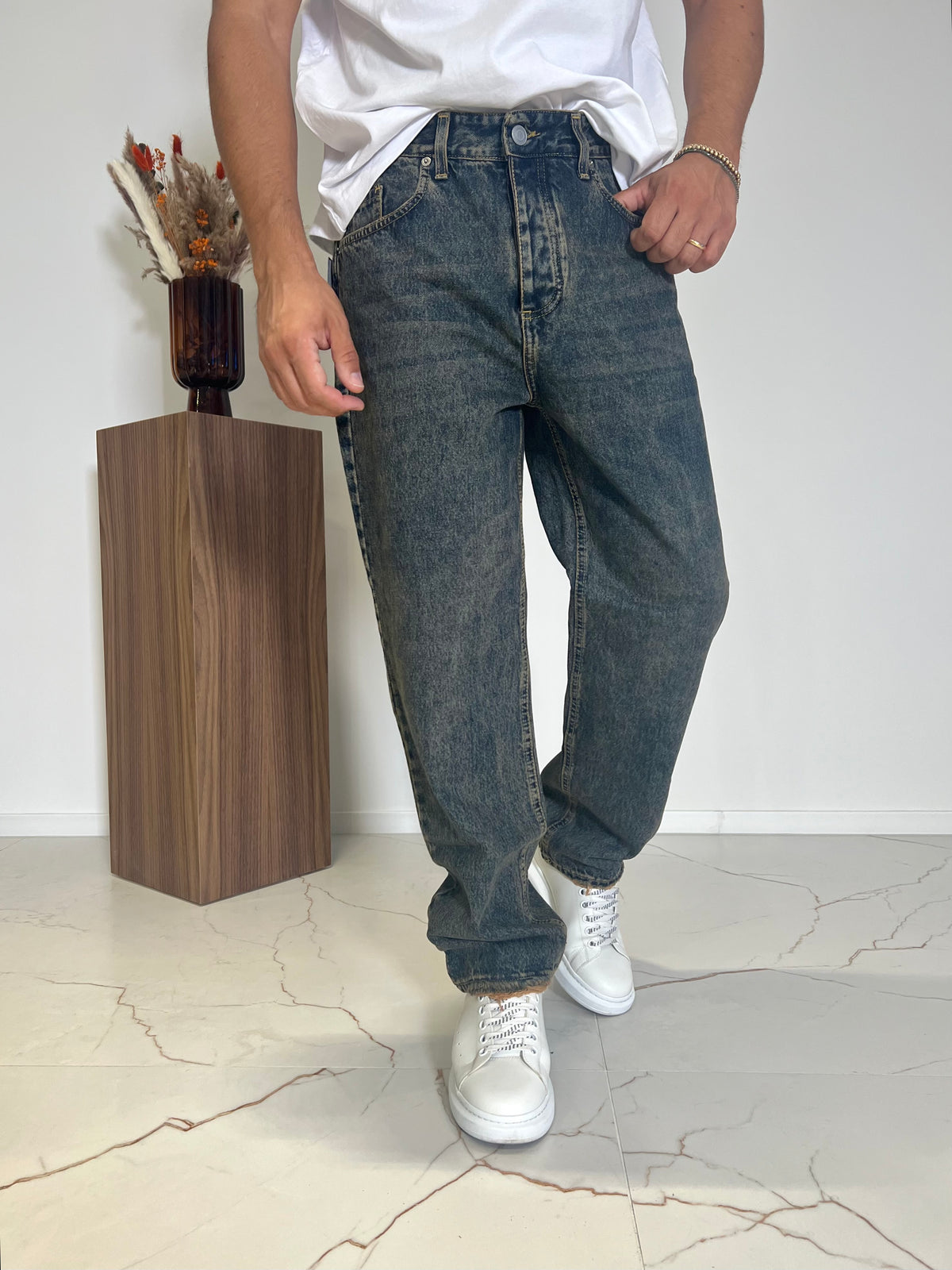 JEANS BAGGY MARMORIZZATO VINTAGE SDL OUTFIT