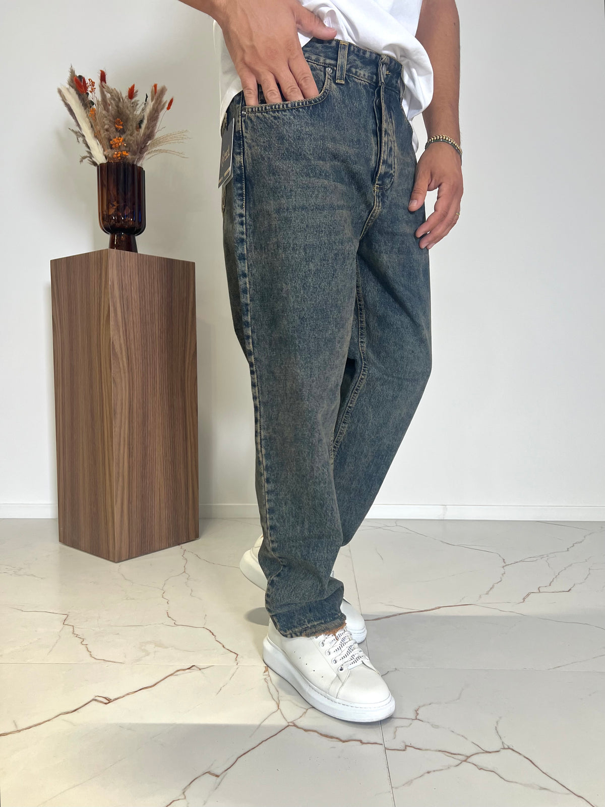 JEANS BAGGY MARMORIZZATO VINTAGE SDL OUTFIT