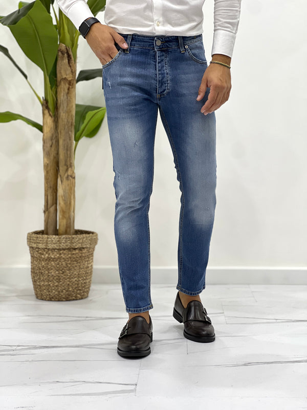 JEANS ELASTICO CHIARO MICROROTTURE SDL OUTFIT