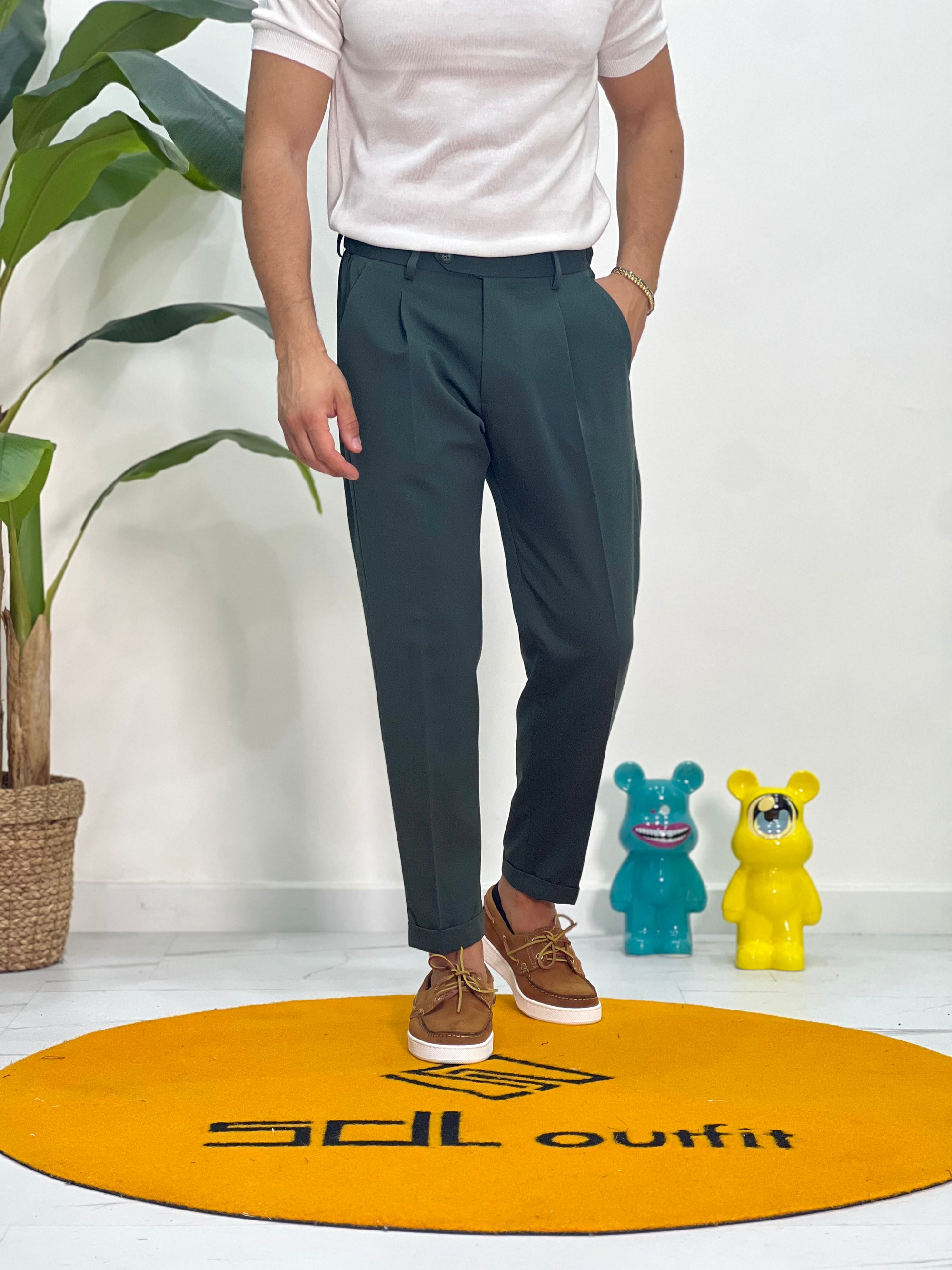 PANTALONE SORRENTO CON MEZZA MOLLA SDL