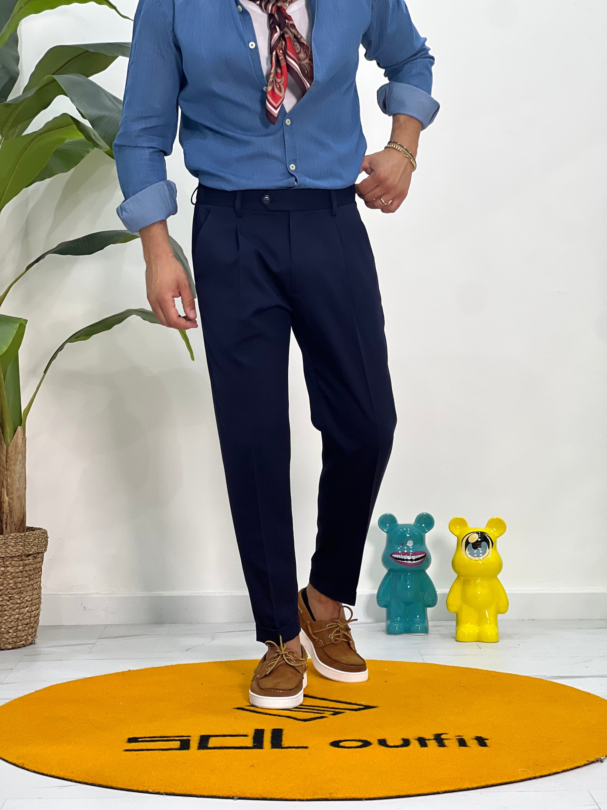 PANTALONE SORRENTO CON MEZZA MOLLA SDL