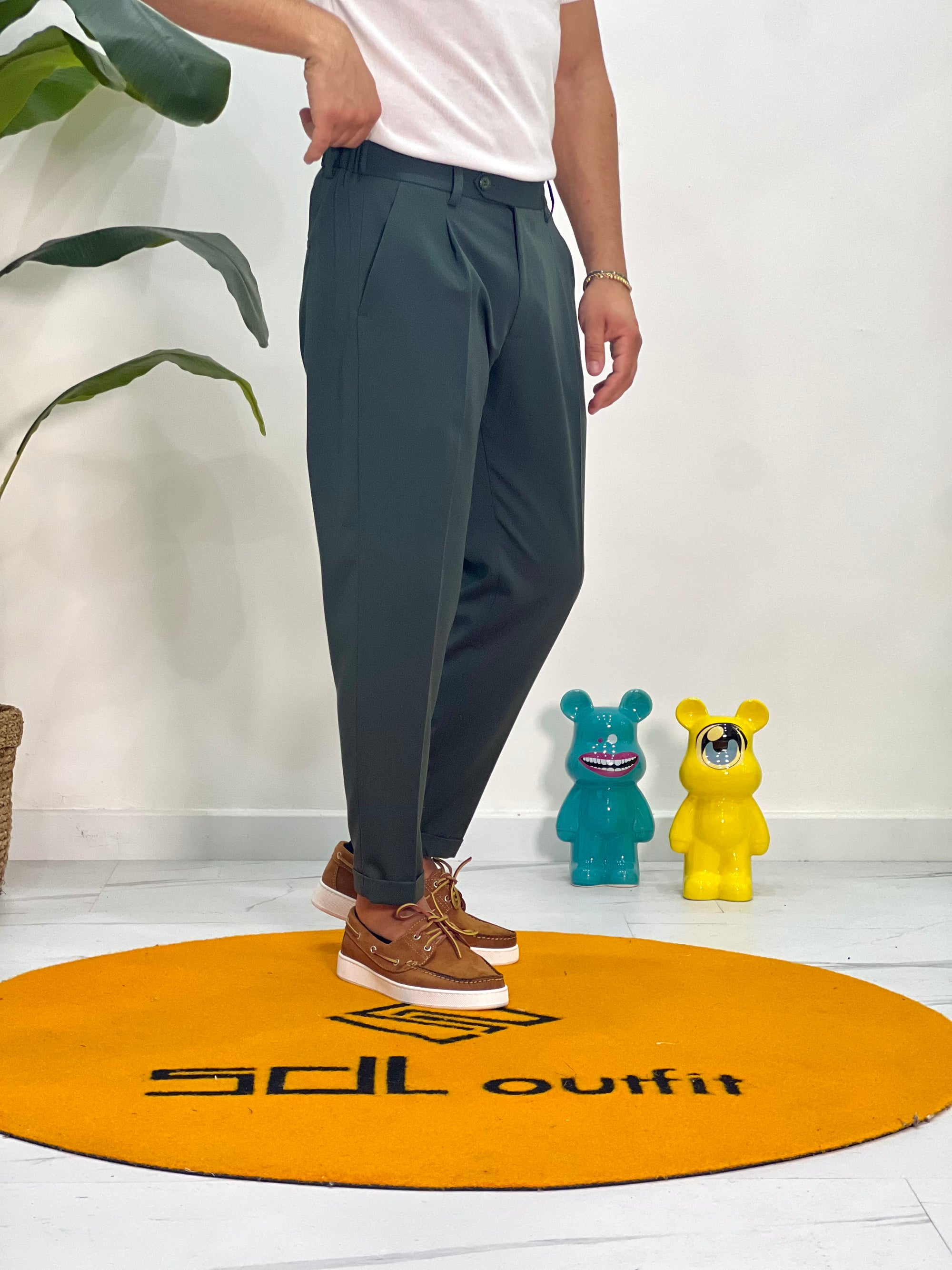 PANTALONE SORRENTO CON MEZZA MOLLA SDL